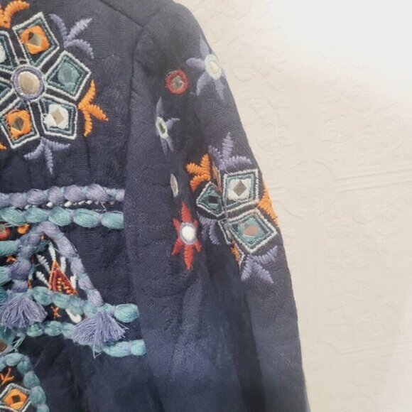 Temperance Quilted jewel patchwork open jacket size large - Picture 7 of 11